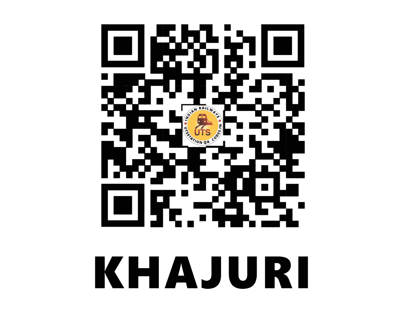 UTS QR Code for KHAJURI - KAW - WC (MADHYA PRADESH)